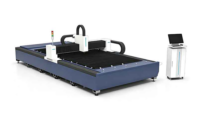 Máquina de corte a laser de fibra de plataforma única