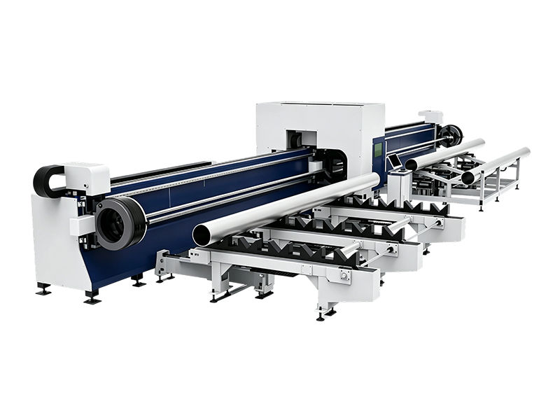 Máquina de corte de tubo laser de fibra Zero Tailing 3-Chucks