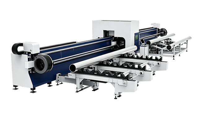 Máquina de corte de tubo laser de fibra Zero Tailing 3-Chucks